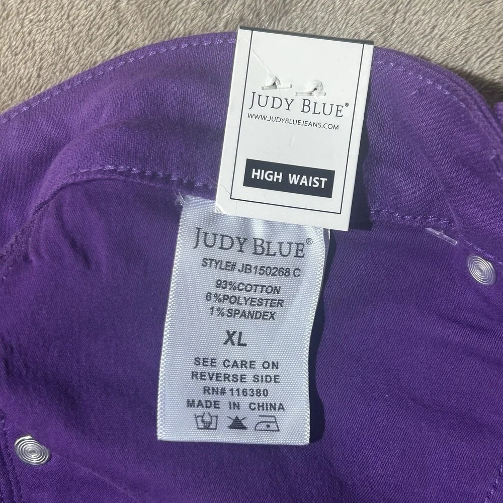 Judy Blue Shorts Women's XL Purple High Waist Stretch Denim NWT JB150268
